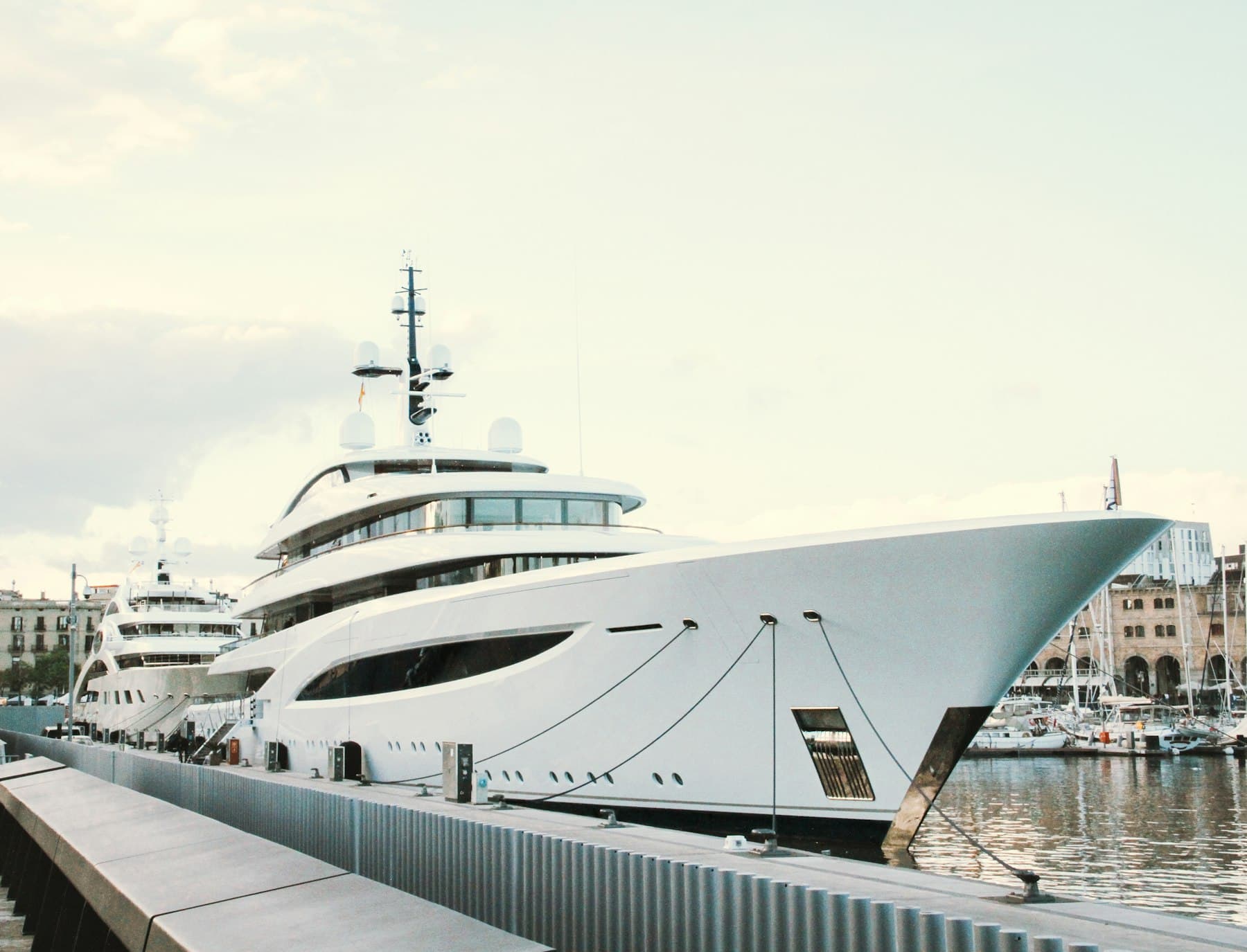 Superyacht at the dock